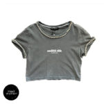 کراپ تیشرت نگینی Quzu