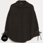 شومیز مشکی آستین پاپیونی Robin