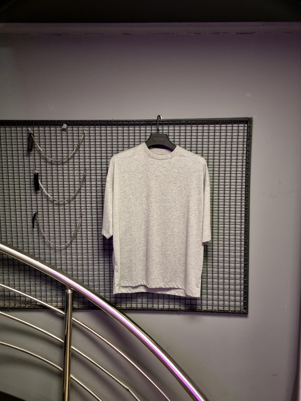 تیشرت ساده طوسی - Image 3