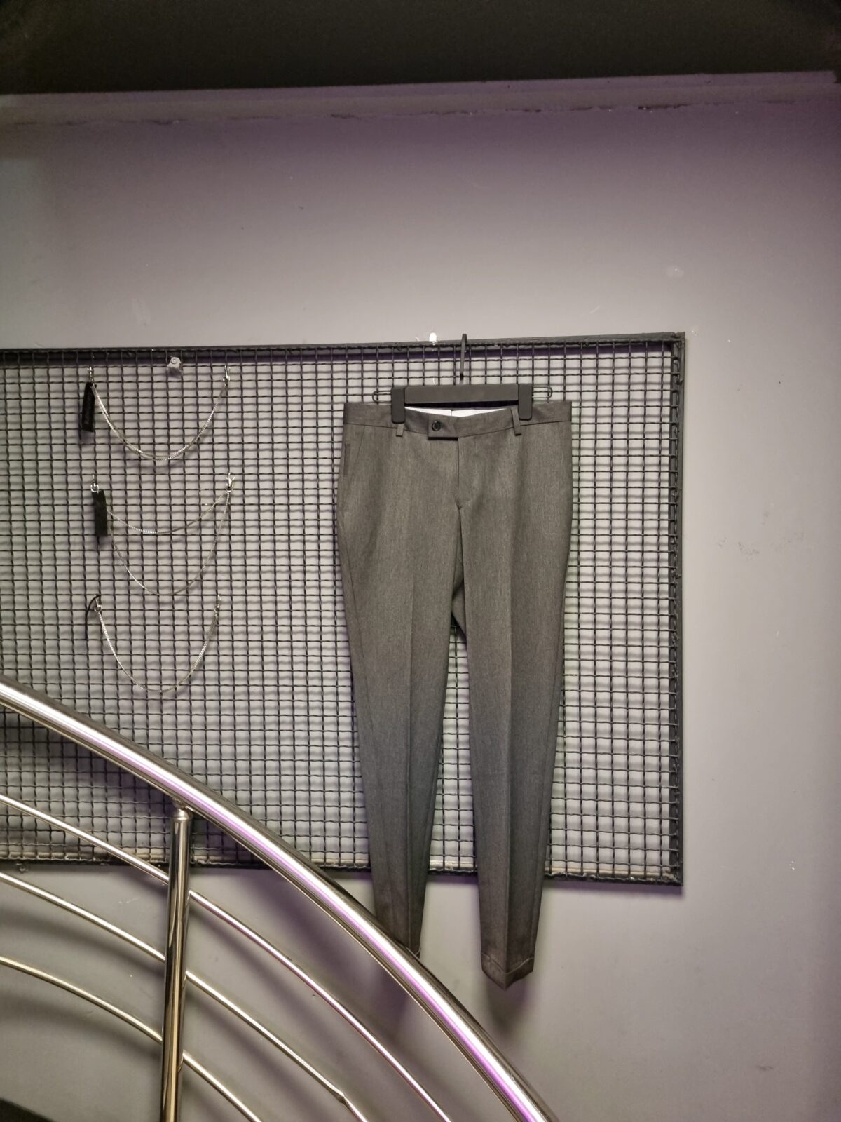 شلوار پارچه ای طوسی Massimo Dutti - Image 2