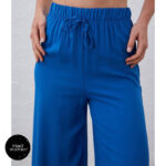 شلوار پارچه ای آبی bisou - Image 3