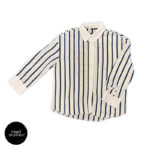 شومیز راه راه سفید سرمه ای Reyon