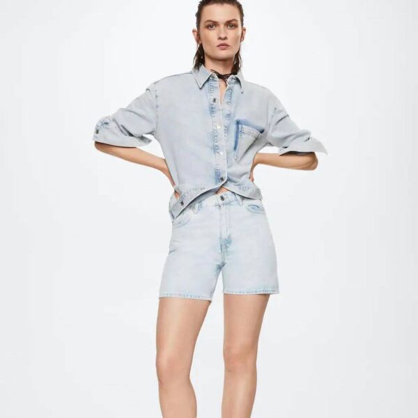 شلوارک آبی یخی mango