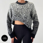 بافت مشکی سفید نگینی BISOU