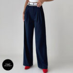 شلوار پارچه ای سرمه ای BISOU