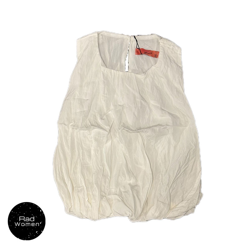 تاپ-سفید-پایین-کش-quzu تاپ پفی سفید quzu - Image 1